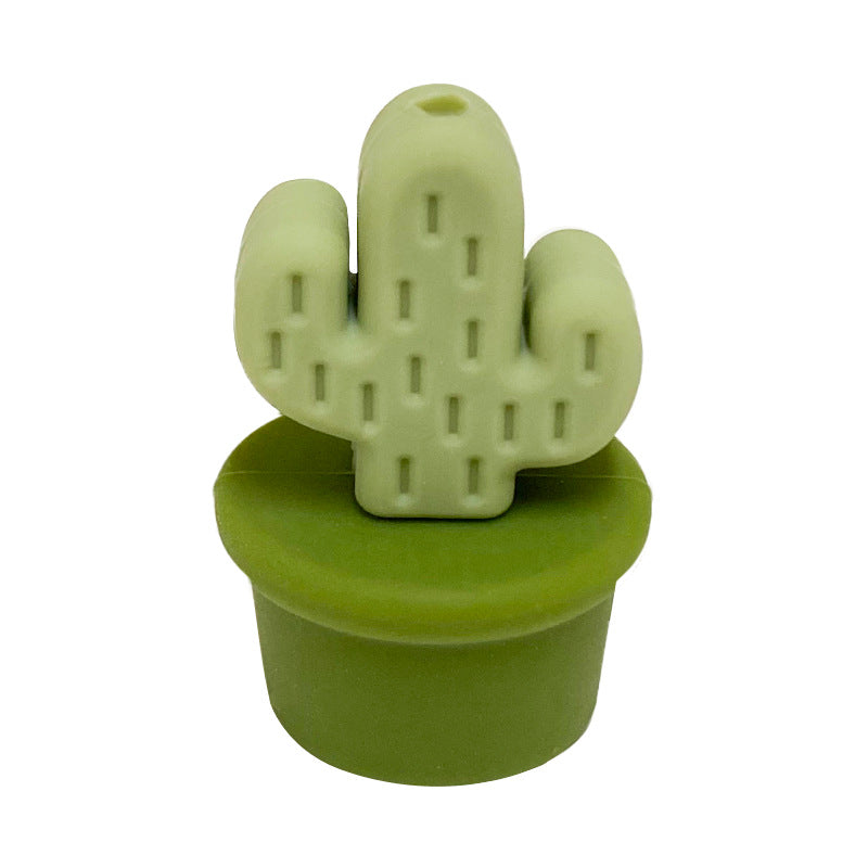 Wholesale of 10PCS Mini Cactus Silicone Beads